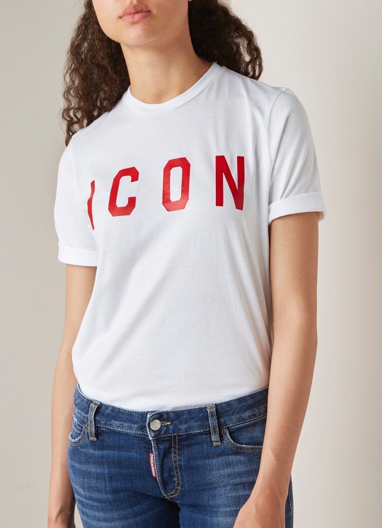 DSQUARED2 ICON Icon T-shirt met tekstopdruk